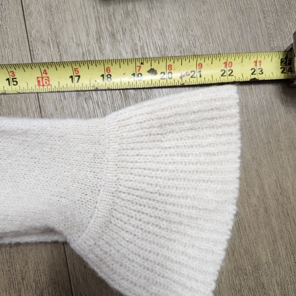 Apt 9 Wool Cotton Blend Ruffled Sweater Cardigan Size Medium - Picture 10 of 10